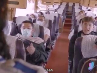 Dorosły wideo tour autobus z cycate azjatyckie kurewka oryginalny chińskie av brudne wideo z angielski zastąpić